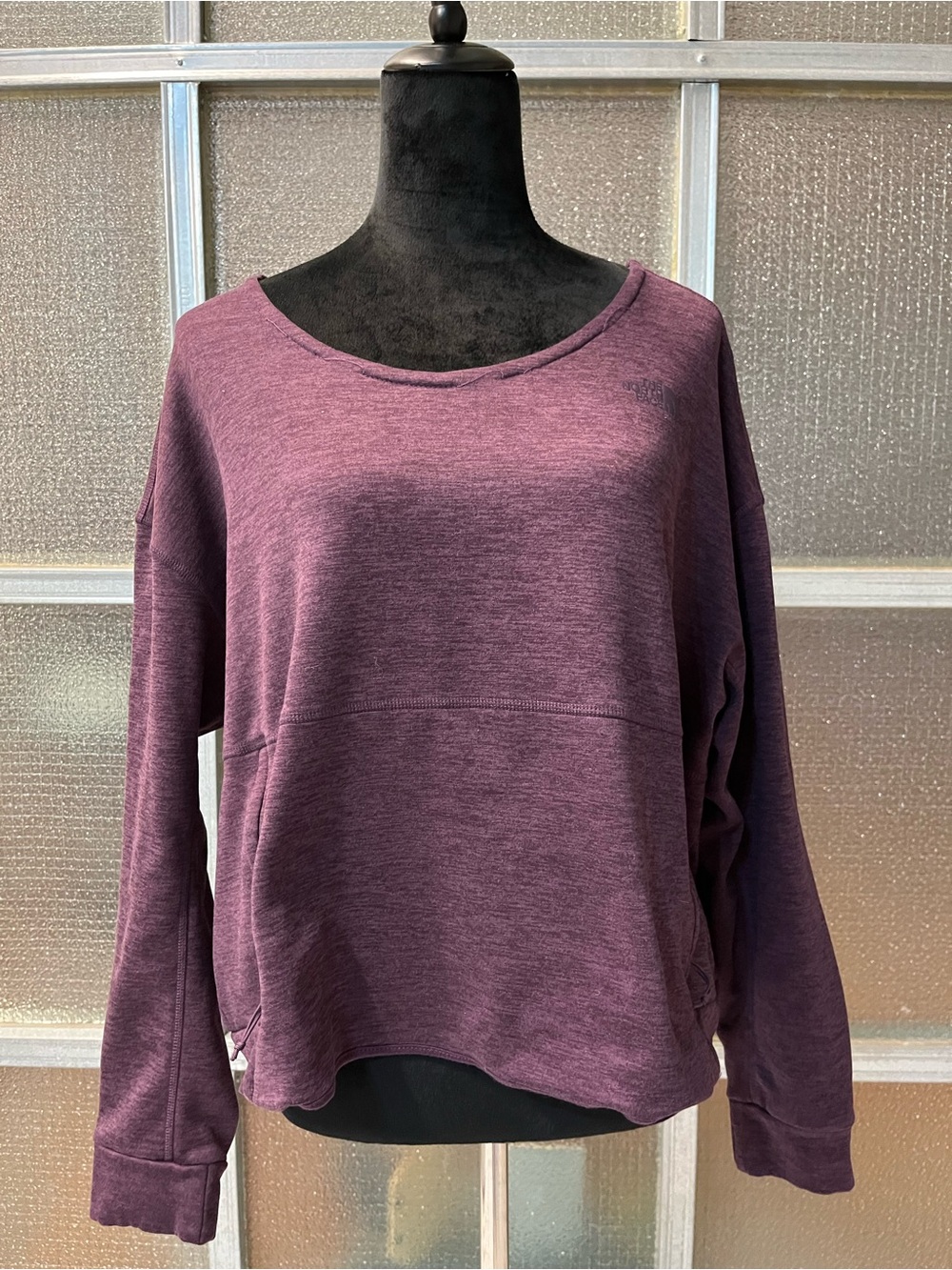 The North Face Women's Canyonlands BLACKBERRY WINE HEATHER Pullover Crop, XXL